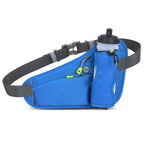 Sport Hydration Belt Bag Portable Breathable Outdoor Running Water Bottle Holder - Blue