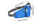 Sport Hydration Belt Bag Portable Breathable Outdoor Running Water Bottle Holder - Grey