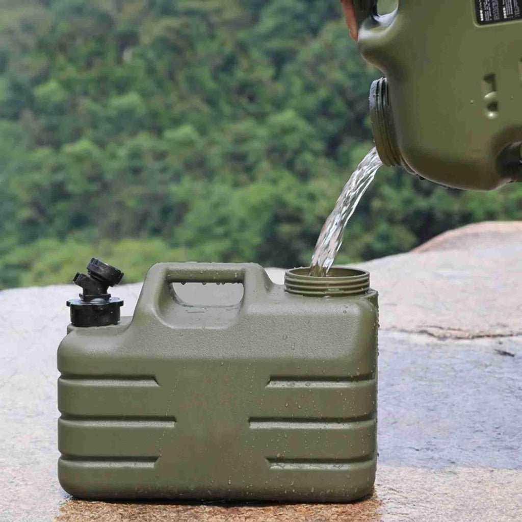 12L 18L 25L Water Container Jerry Can Bucket Camping Outdoor Storage Barrel - 12L Square Drum Vertical