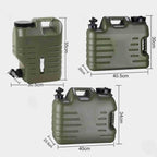 12L 18L 25L Water Container Jerry Can Bucket Camping Outdoor Storage Barrel - 18L Square Drum Vertical
