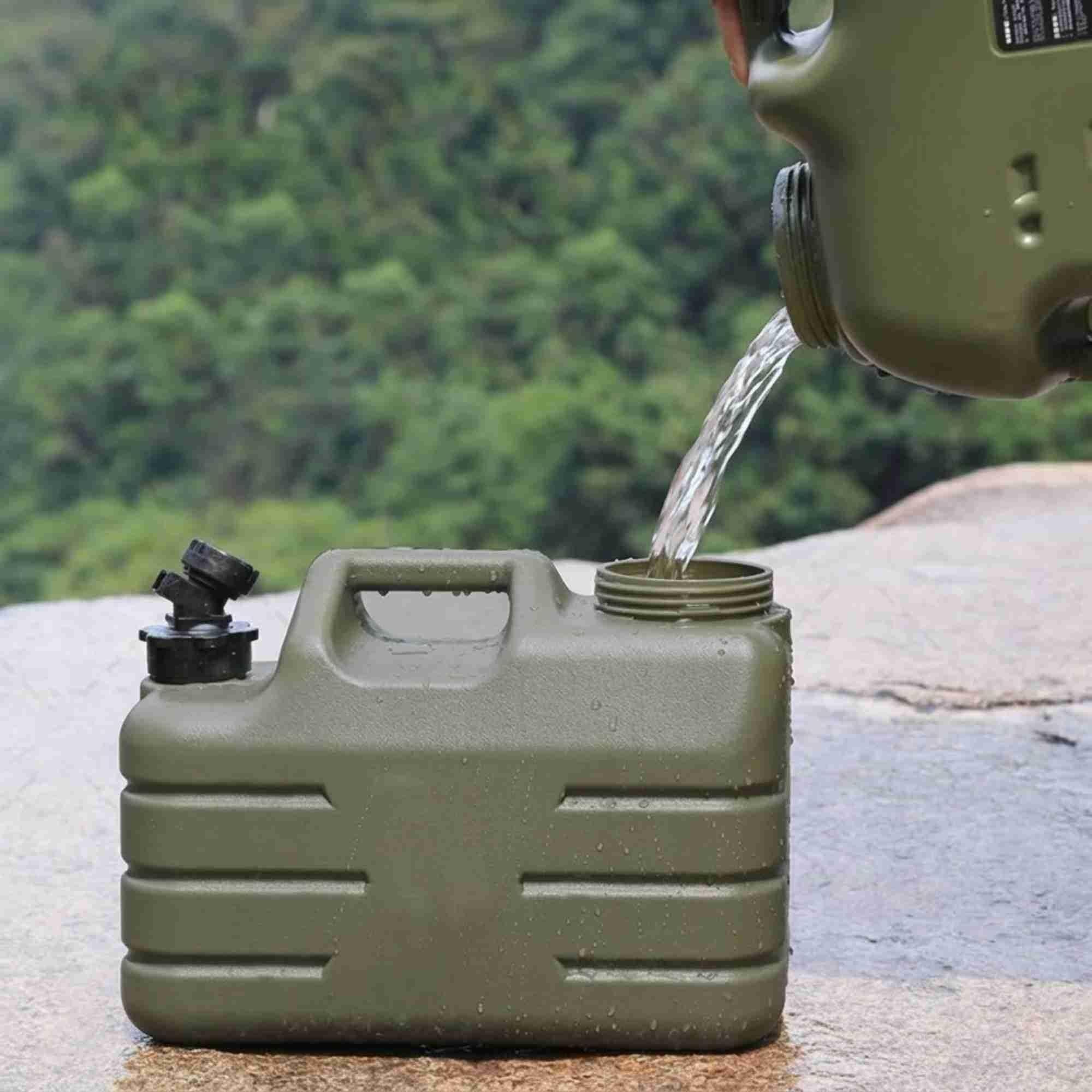 12L 18L 25L Water Container Jerry Can Bucket Camping Outdoor Storage Barrel - 18L Square Drum Vertical