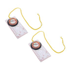 2X Orienteering Baseplate Compass Hiking Camping Map Lensatic Tactical Army Gear
