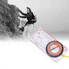 2X Orienteering Baseplate Compass Hiking Camping Map Lensatic Tactical Army Gear