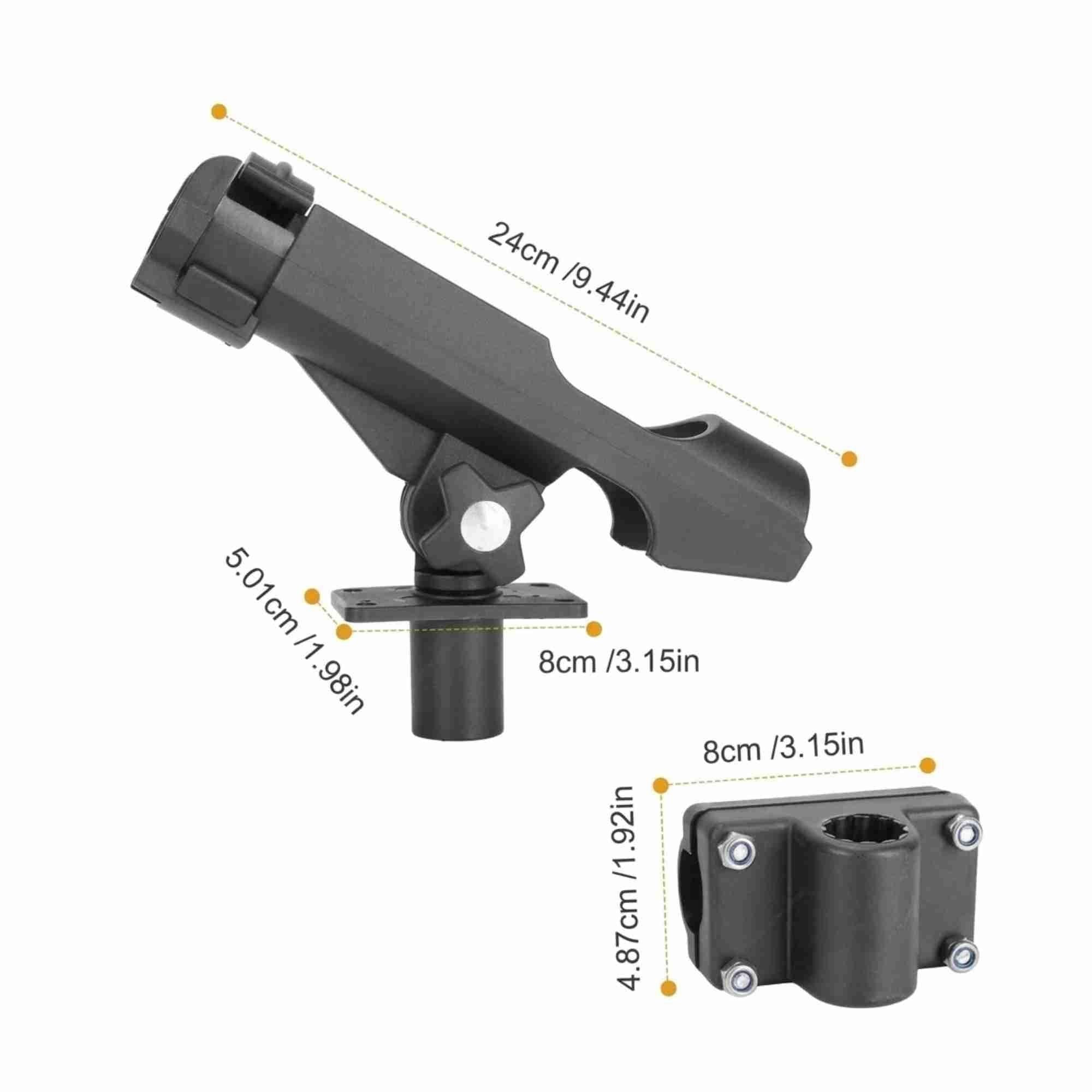 4pcs 360 Degree Fishing Rod Holder Rotatable Fishing Bracket Screws