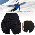 Impact-Resistant Hip Padded Shorts for Skiing and Snowboarding - L