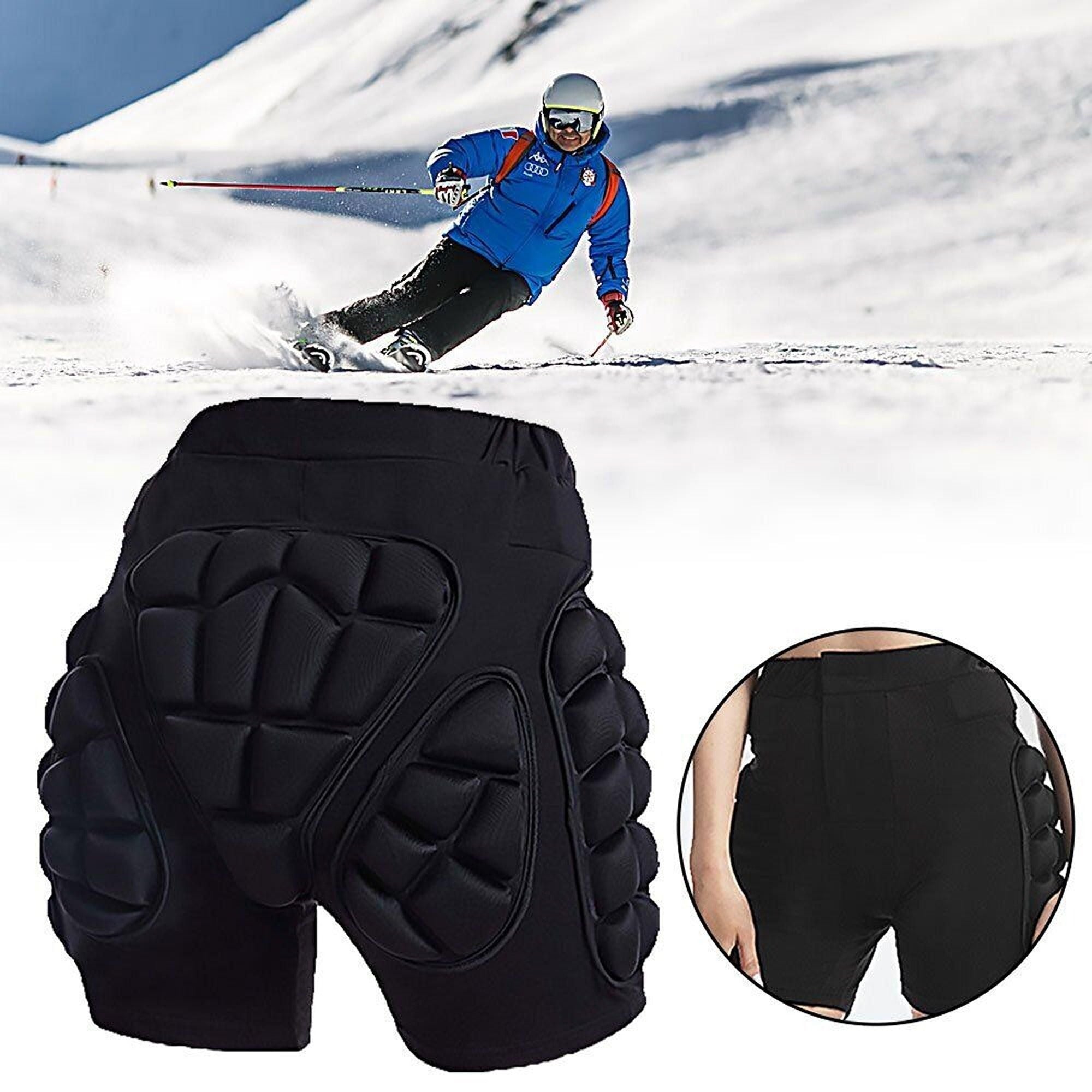 Impact-Resistant Hip Padded Shorts for Skiing and Snowboarding - L