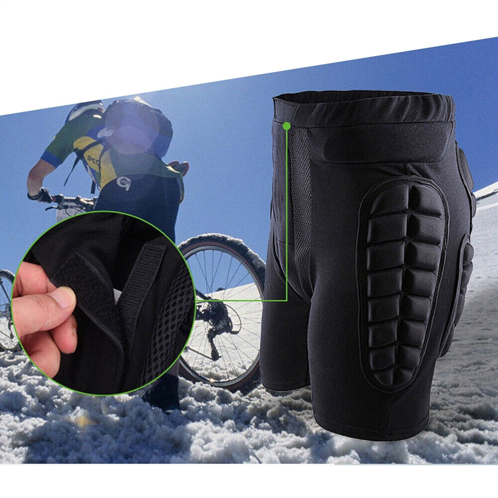 Impact-Resistant Hip Padded Shorts for Skiing and Snowboarding - 2XL