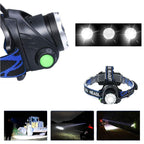Rechargeable LED Headlamp Light Flashlight Head Torch Lamp