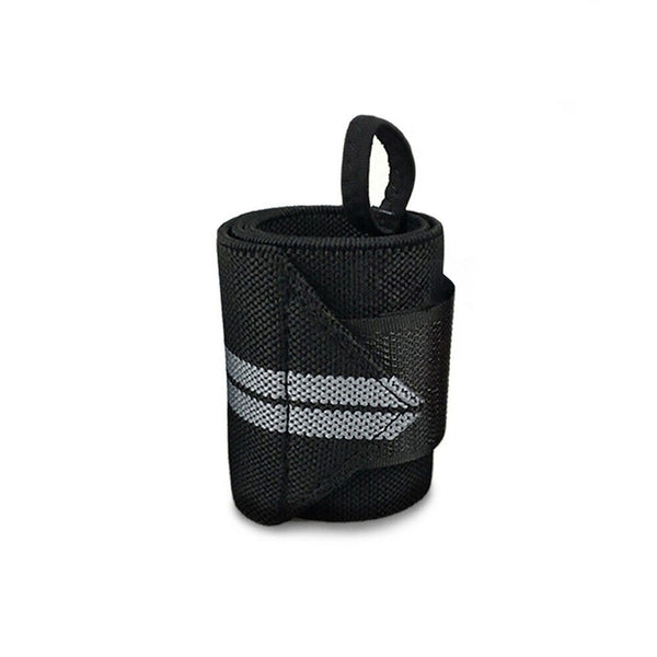 Gym Muscle Support Wrist Straps Weight Lifting Bodybuilding Wraps - Grey