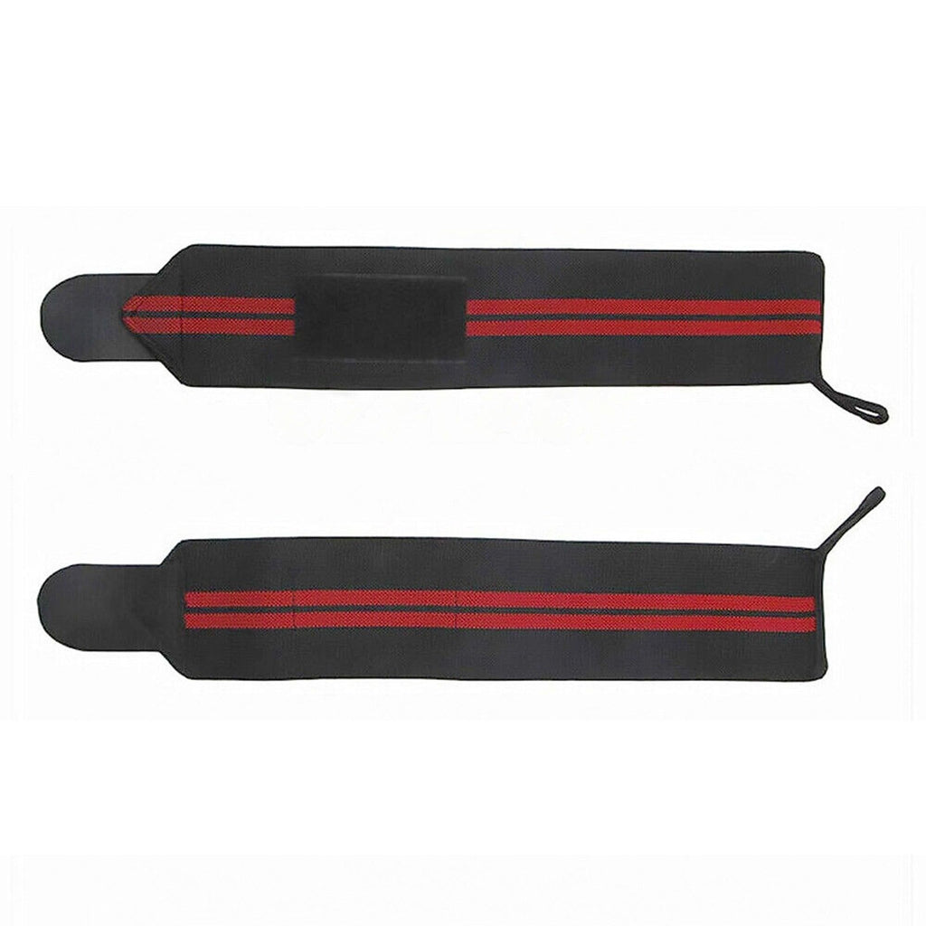 Gym Muscle Support Wrist Straps Weight Lifting Bodybuilding Wraps - Grey