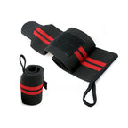 Gym Muscle Support Wrist Straps Weight Lifting Bodybuilding Wraps - Red