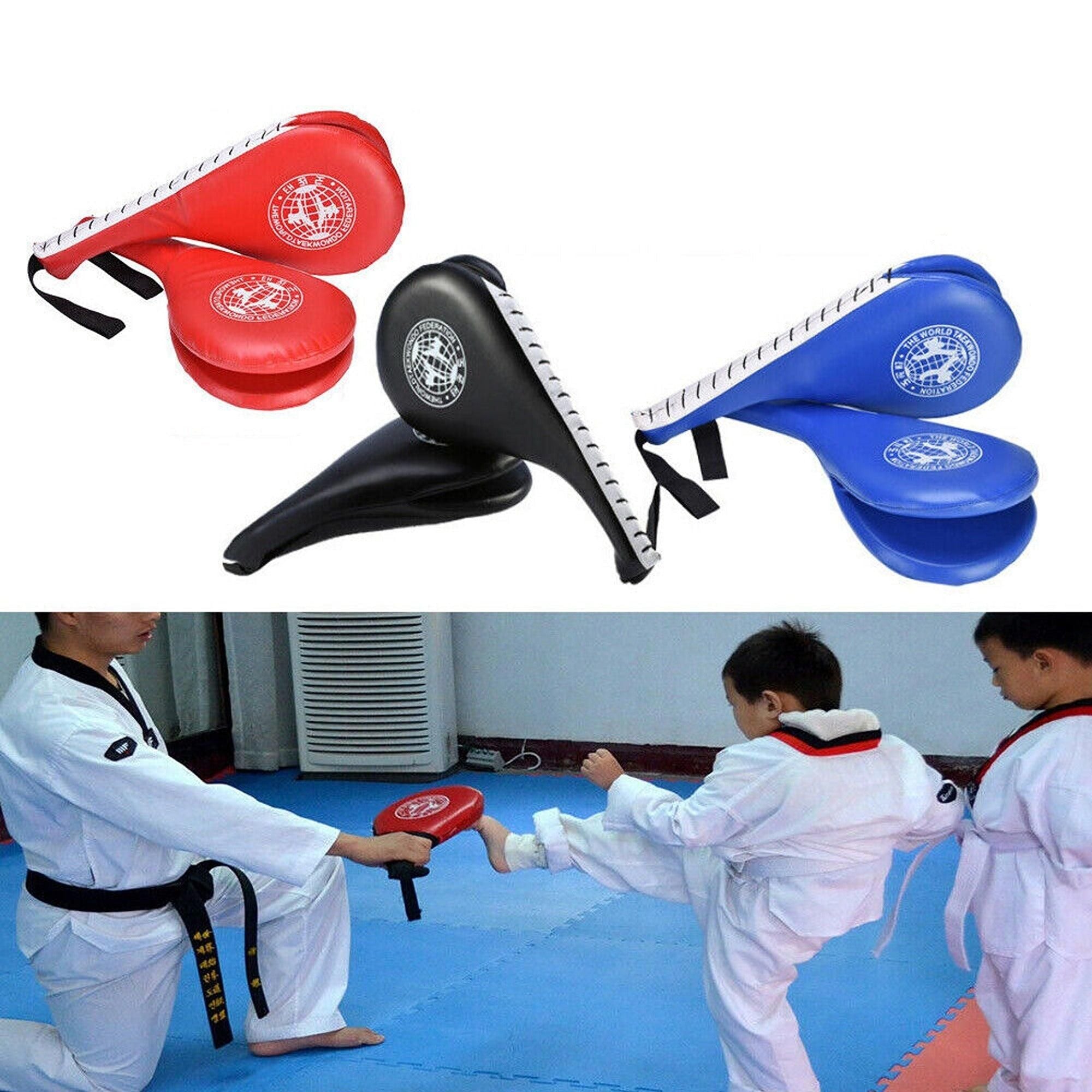 Kickboxing Training Pad Double Kick Taekwondo Design - Black