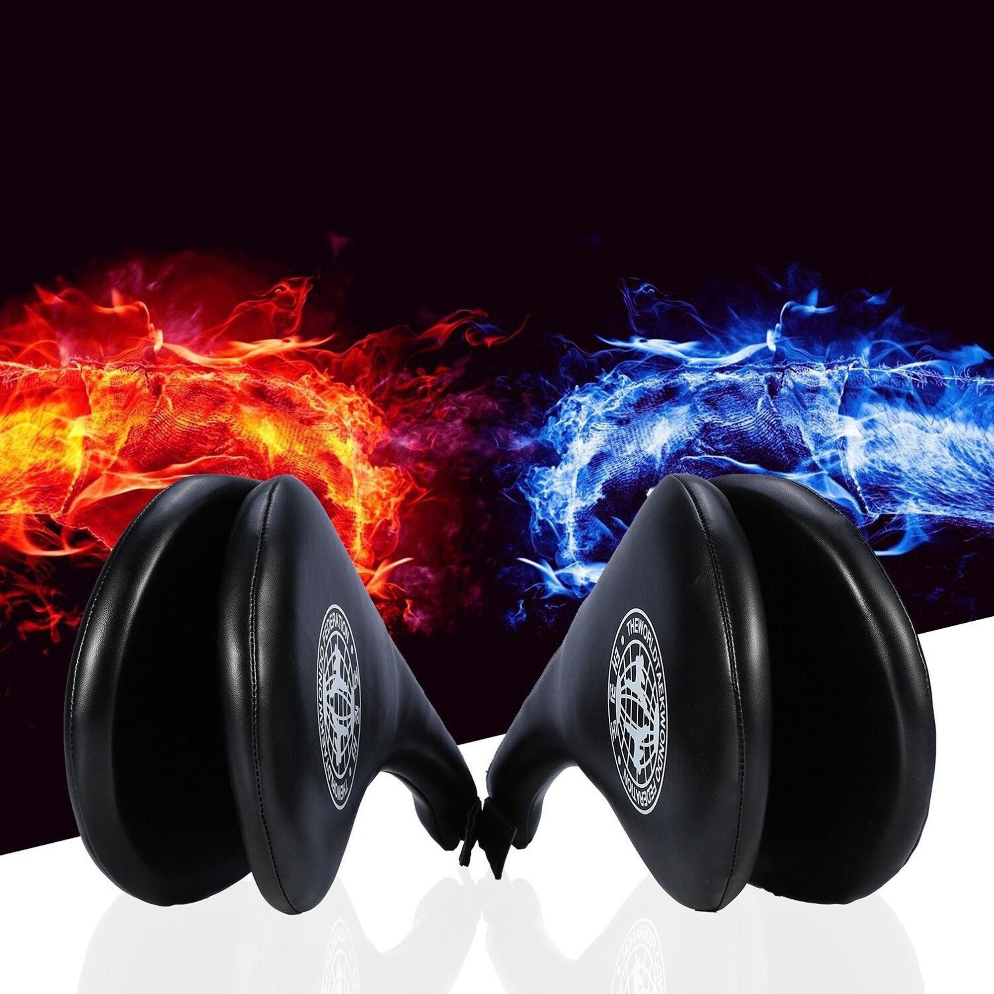 Kickboxing Training Pad Double Kick Taekwondo Design - Black