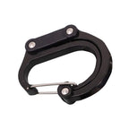 Travel Carabiner Clip Rotating Buckle Fastener for Luggage - Black