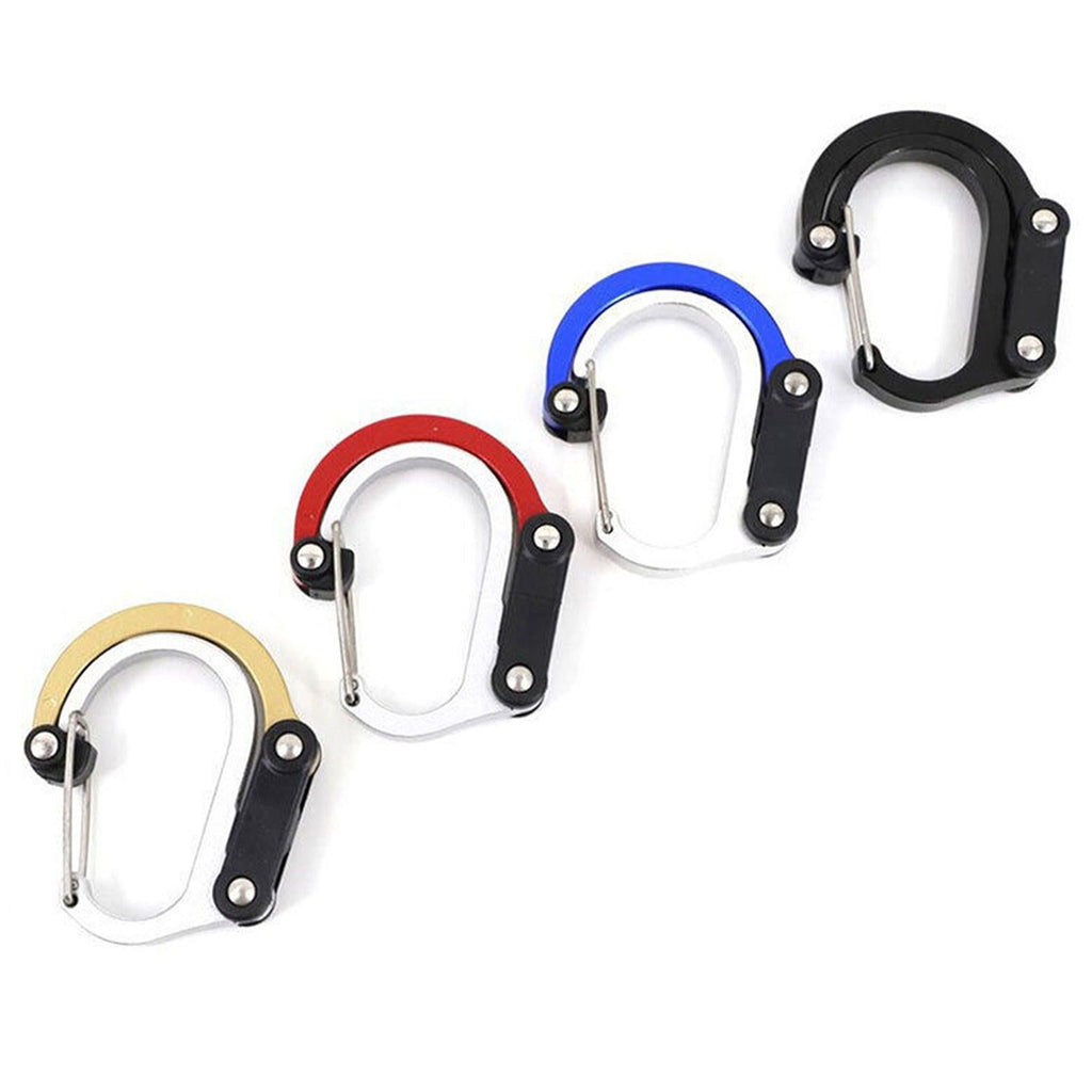 Travel Carabiner Clip Rotating Buckle Fastener for Luggage - Red