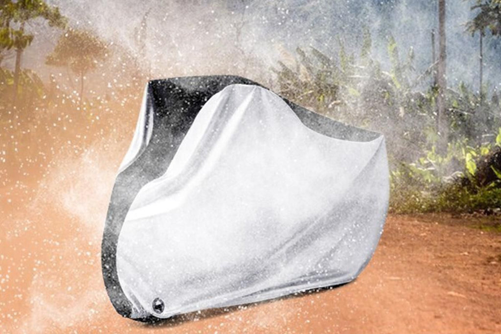 210D Waterproof Bike Cover with Lock Hole for Outdoor Storage - M