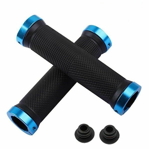 Non-slip Bicycle Handlebar Grips - Blue (130mm)