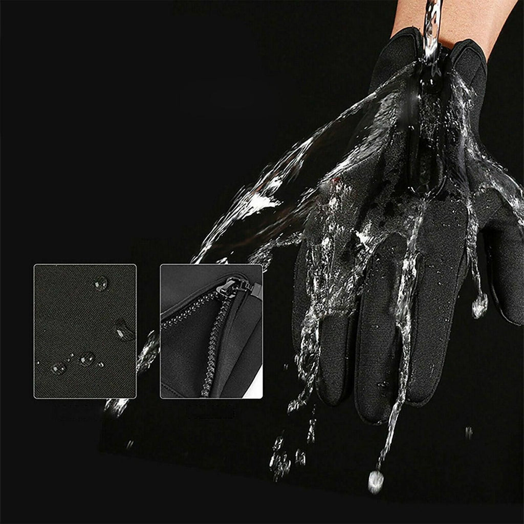 Touch Screen Snow Cycling Hand Gloves - Black M