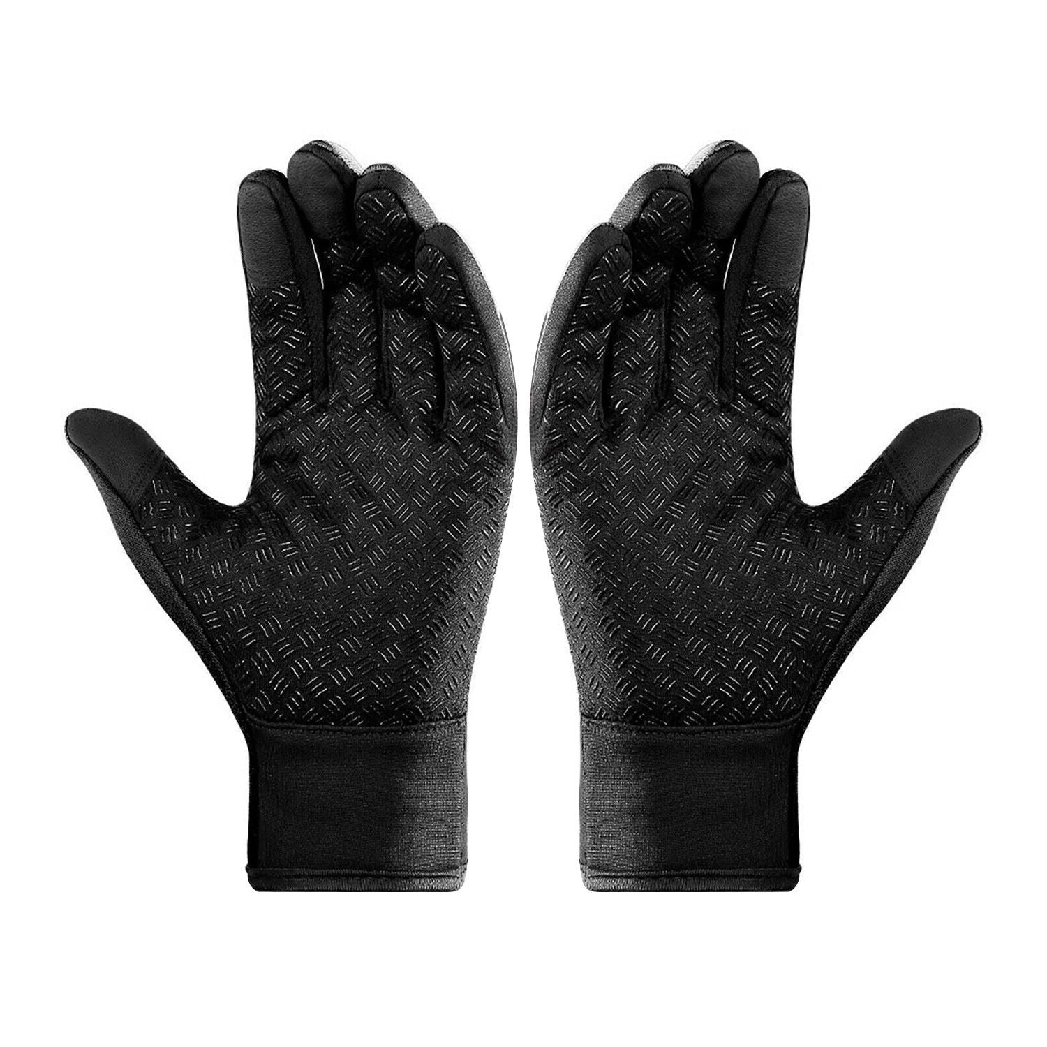 Touch Screen Snow Cycling Hand Gloves - Black L
