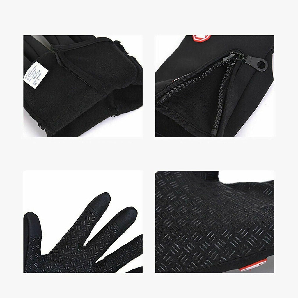 Touch Screen Snow Cycling Hand Gloves - Black L