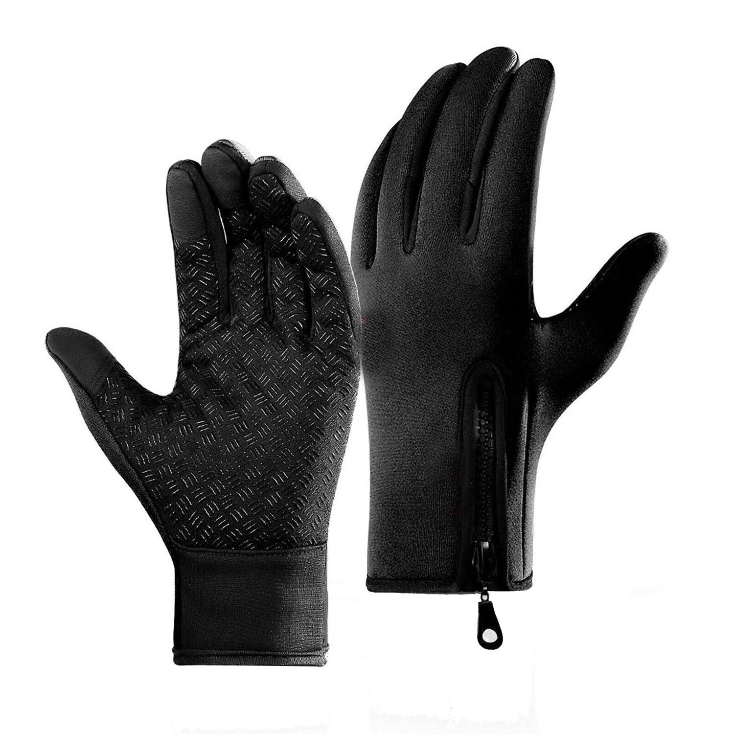 Touch Screen Snow Cycling Hand Gloves - Black XL