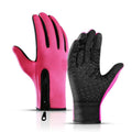 Touch Screen Snow Cycling Hand Gloves - Pink M