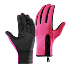 Touch Screen Snow Cycling Hand Gloves - Pink L