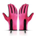 Touch Screen Snow Cycling Hand Gloves - Pink XL
