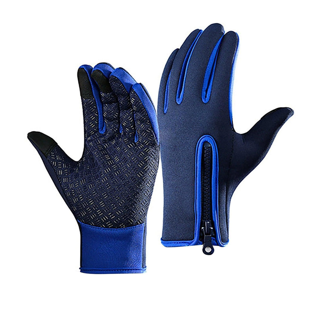 Touch Screen Snow Cycling Hand Gloves - Dark Blue S