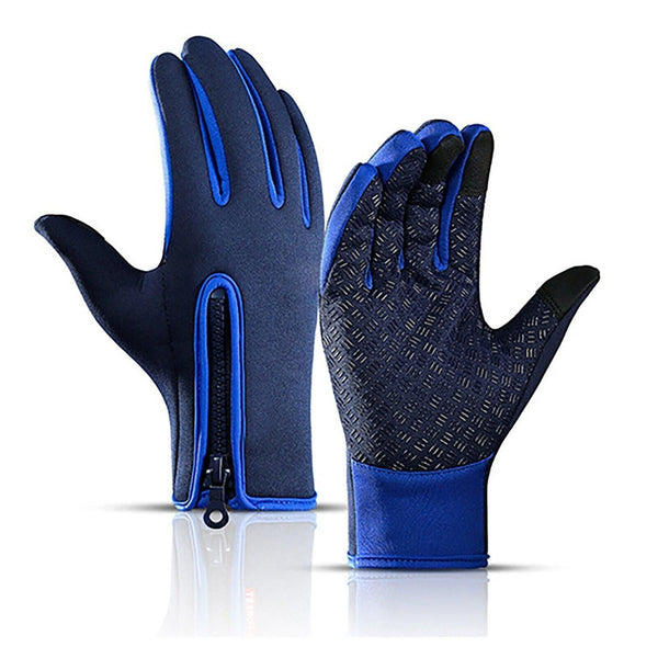 Full Finger Gloves for Spring, Fall, Winter - Dark Blue M