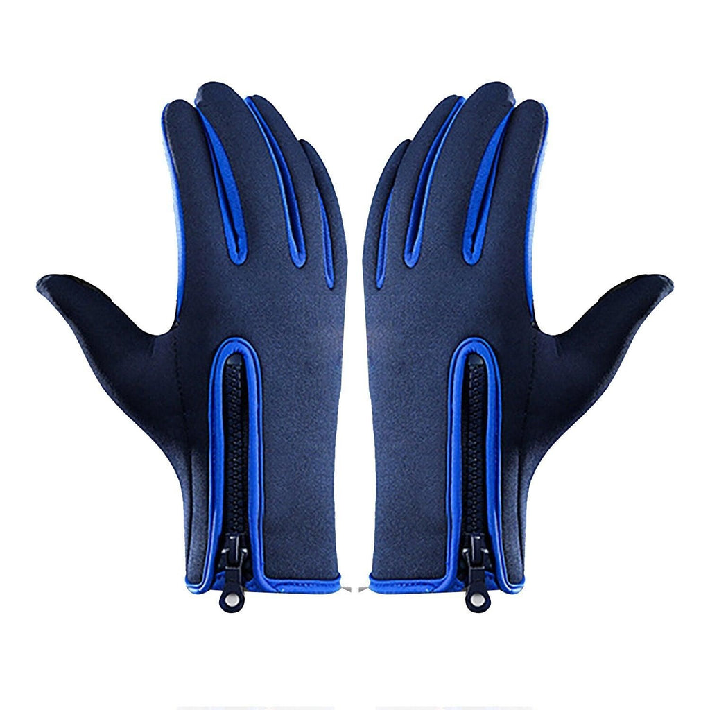 Touch Screen Snow Cycling Hand Gloves - Dark Blue M