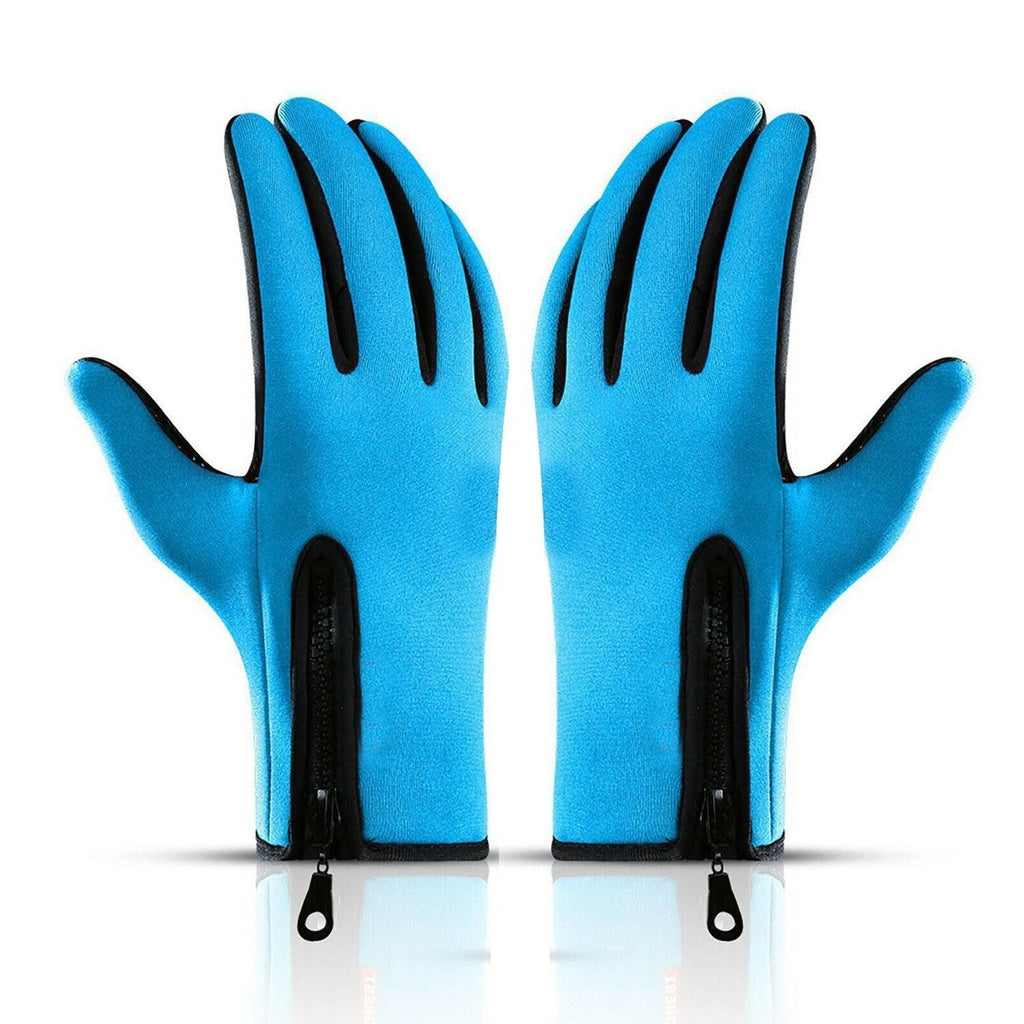 Touch Screen Snow Cycling Hand Gloves - Blue L
