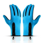 Touch Screen Snow Cycling Hand Gloves - Blue L