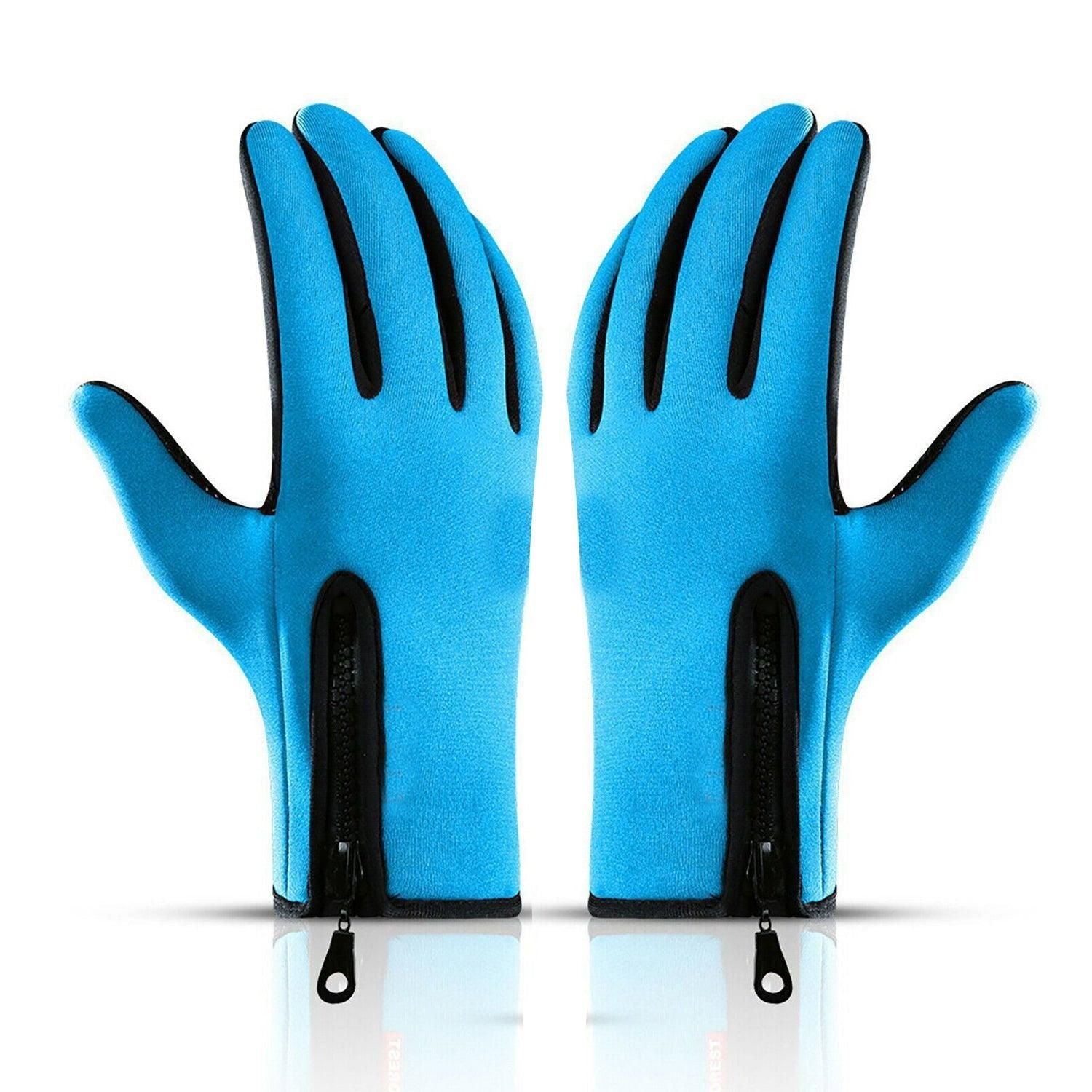 Touch Screen Snow Cycling Hand Gloves - Blue XL