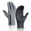 Touch Screen Snow Cycling Hand Gloves - Grey S