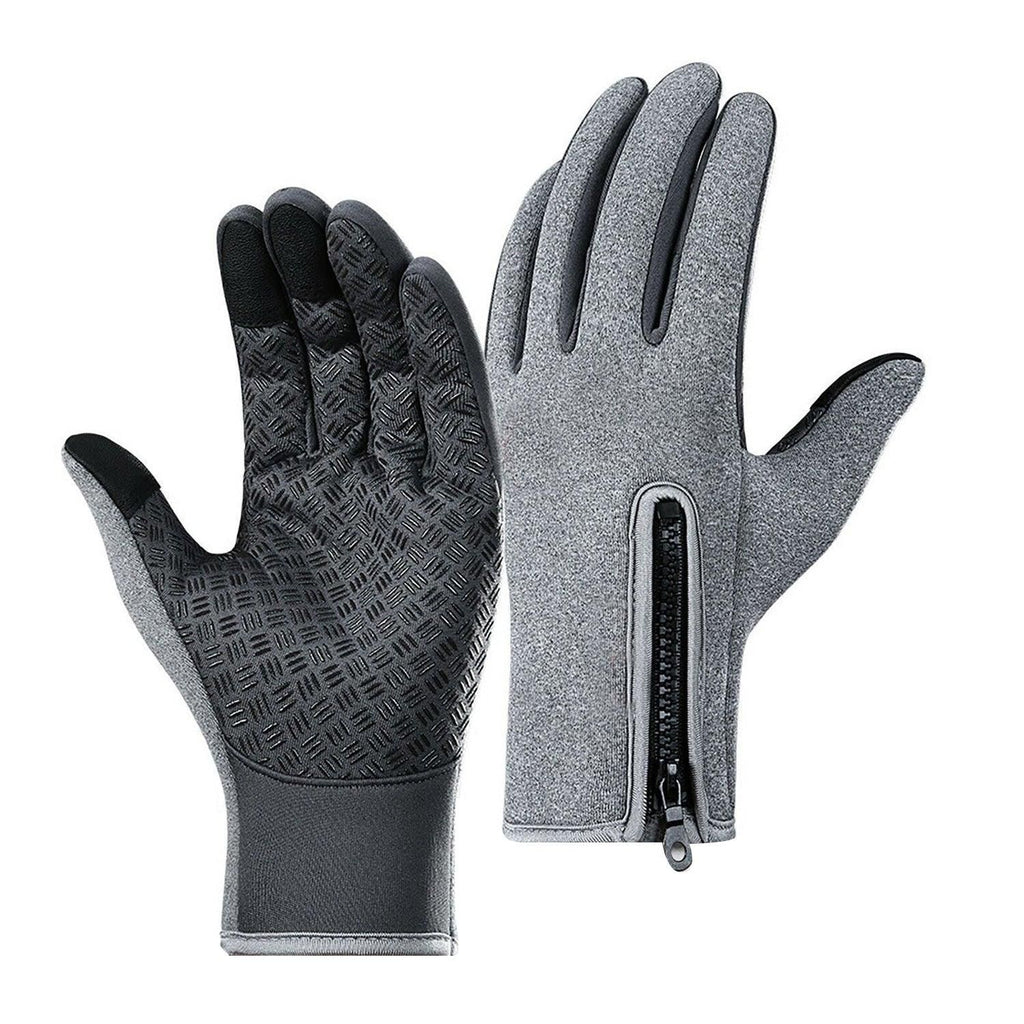 Touch Screen Snow Cycling Hand Gloves - Grey S