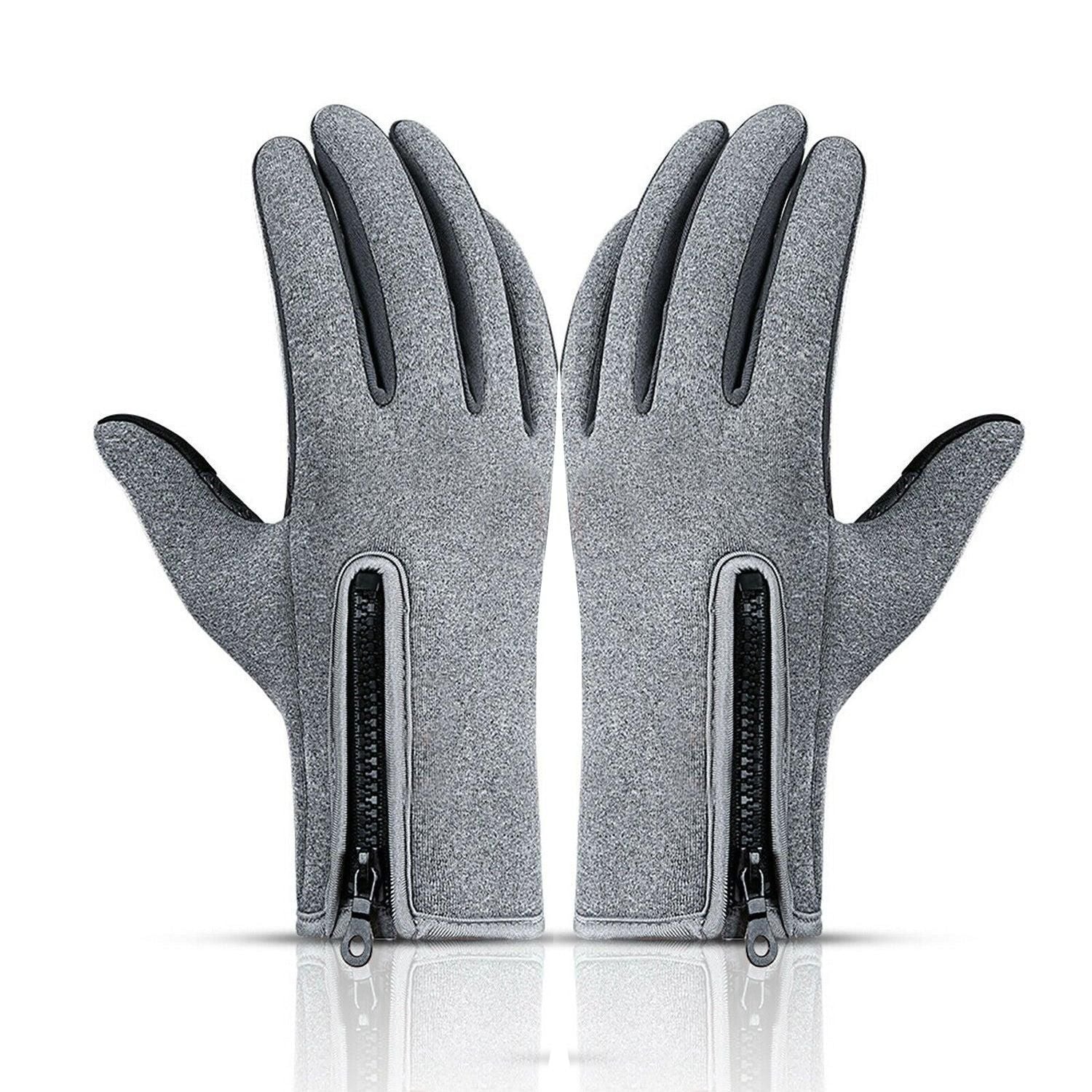 Touch Screen Snow Cycling Hand Gloves - Grey M