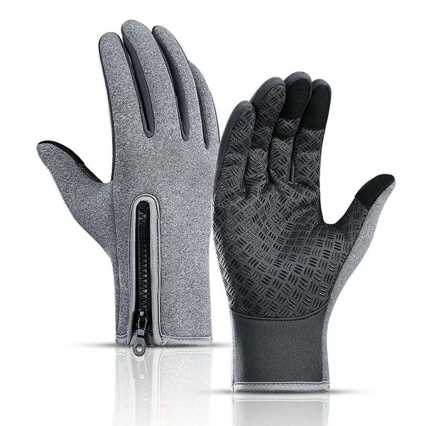 Full Finger Gloves for Spring, Fall, Winter - Grey L