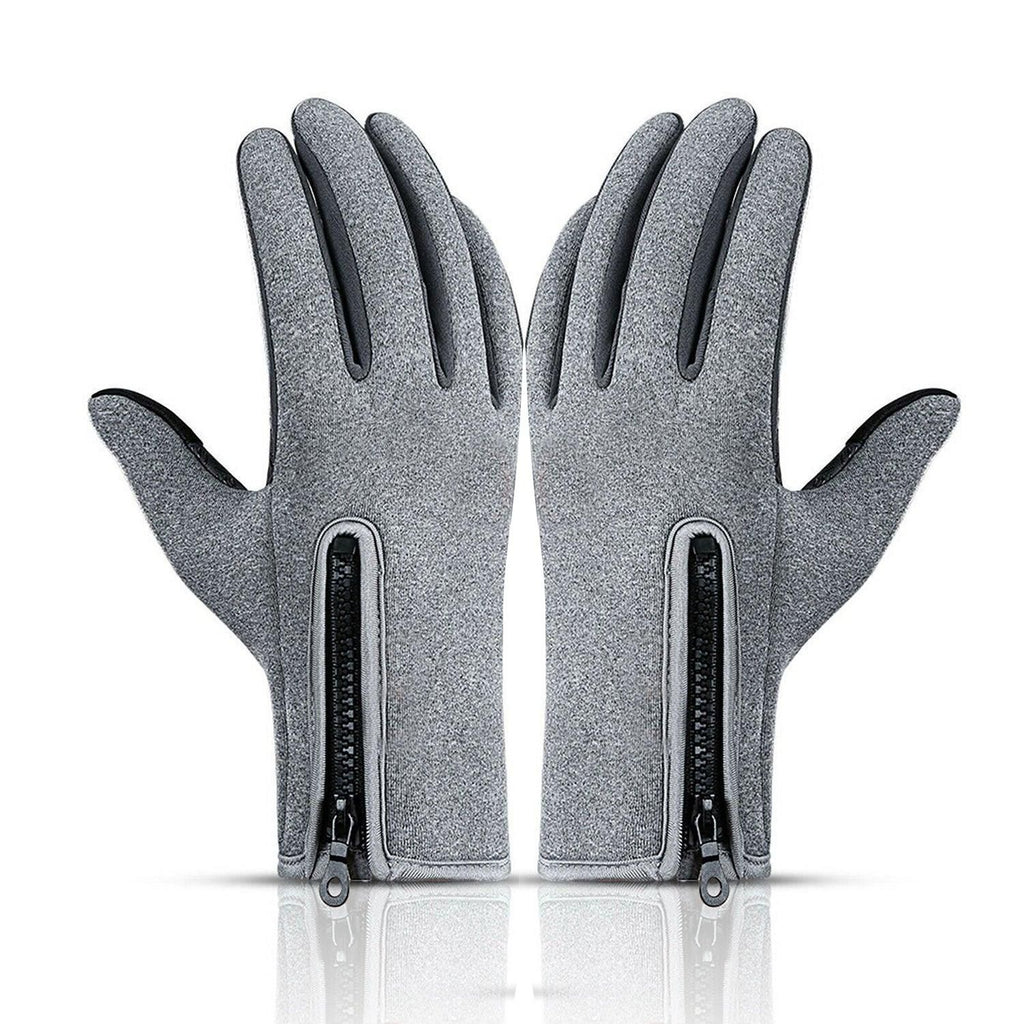 Touch Screen Snow Cycling Hand Gloves - Grey L