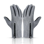 Touch Screen Snow Cycling Hand Gloves - Grey L