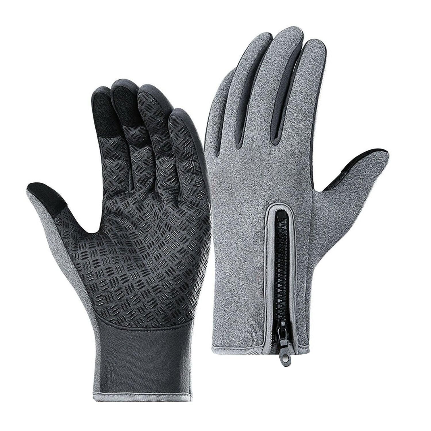 Touch Screen Snow Cycling Hand Gloves - Grey XL