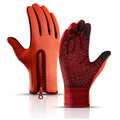 Touch Screen Snow Cycling Hand Gloves - Orange S