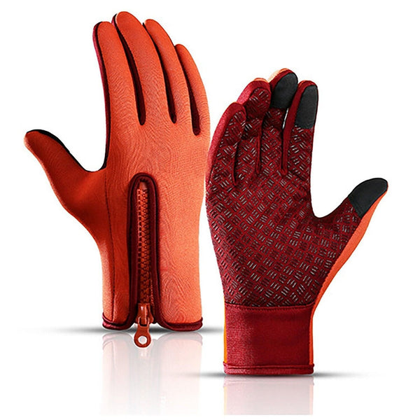 Full Finger Gloves for Spring, Fall, Winter - Orange S