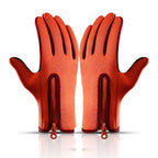 Touch Screen Snow Cycling Hand Gloves - Orange S
