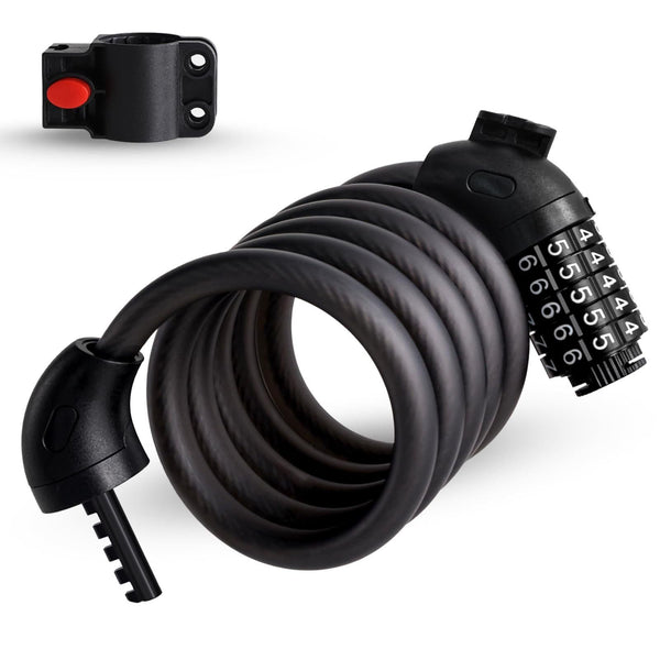 5-Digit Combination Password Steel Cable Bicycle Lock
