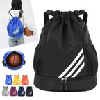 Large Capacity Sports Drawstring Backpack, Multifunctional Outdoor Training Gym Bag for Basketball Football Swimming Travel