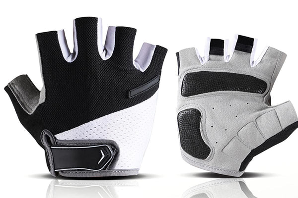 1 Pair Cycling Half Finger Bike Gloves With Anti Slip Pad For Unisex - Black & M