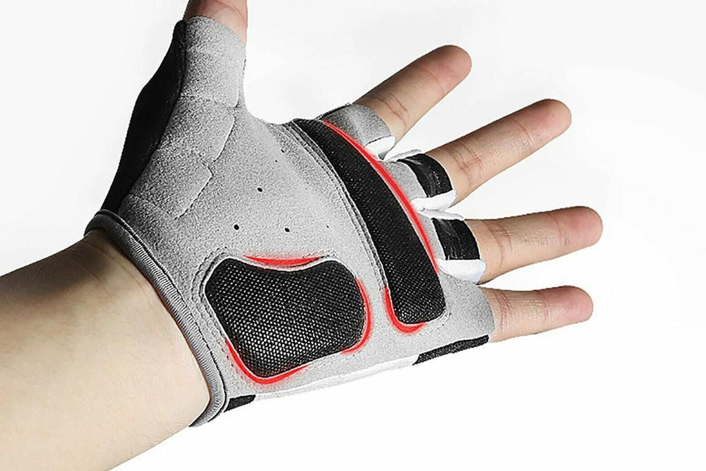 1 Pair Cycling Half Finger Bike Gloves With Anti Slip Pad For Unisex - Black & M