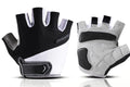 1 Pair Cycling Half Finger Bike Gloves With Anti Slip Pad For Unisex - Black & XL