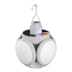 Outdoor Hiking Tent LED Solar Football Bulb Spotlights USB DC Rechargeable Portable Lantern Flashlight